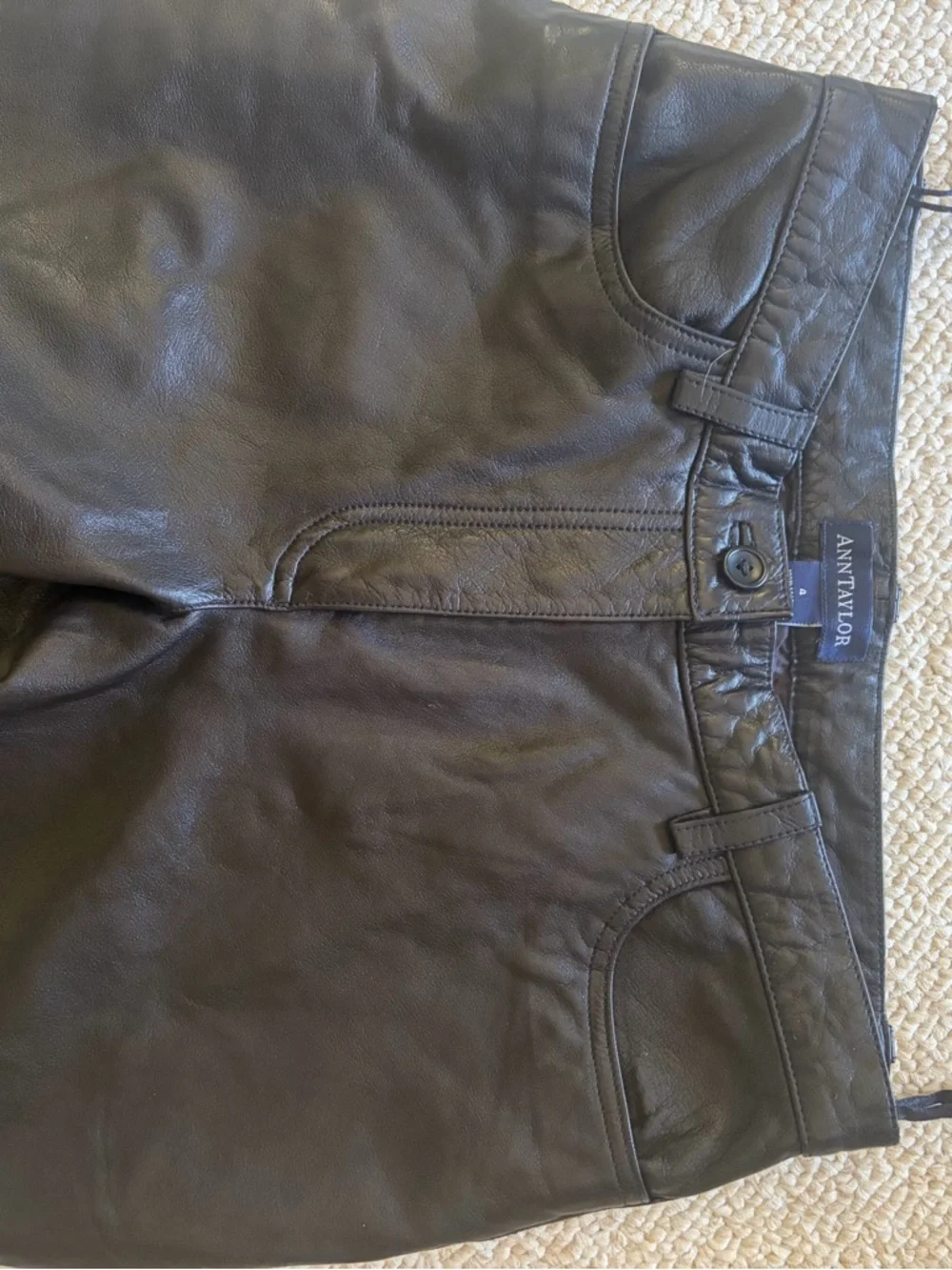 Ann Taylor Black Leather Pants - Picture 5 of 5